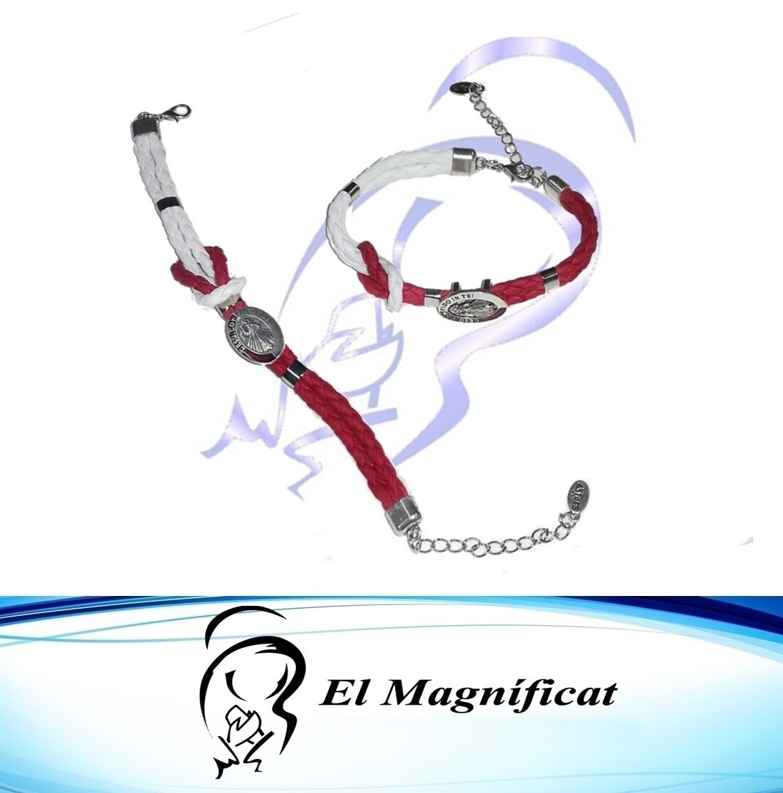PULSERA CUERINA MEDALLA JESUS DE LA MISERICORDIA