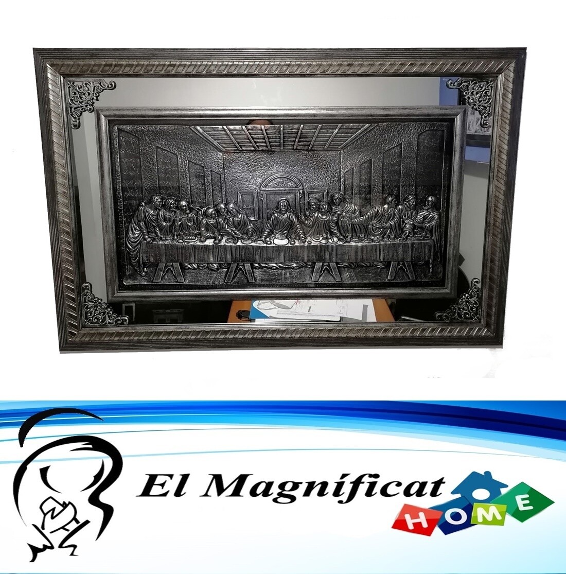 SANTA CENA CON ESPEJO 72X110 CMS