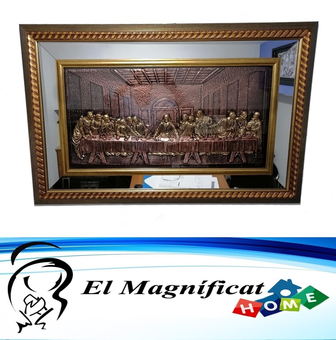 SANTA CENA CON ESPEJO 72X100 CMS