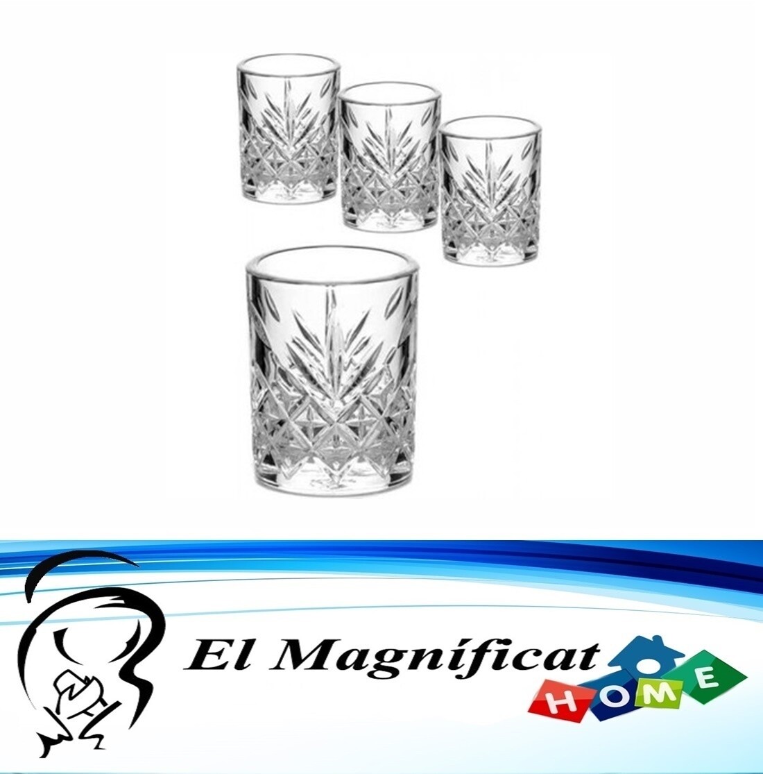 JUEGO 4 VASOS DE SHOT 2 OZ