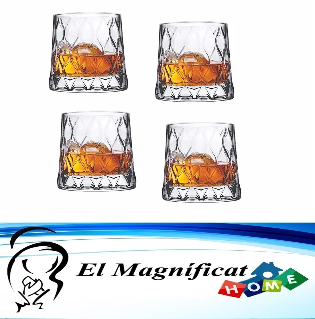 JUEGO DE 4 VASOS WISKEROS