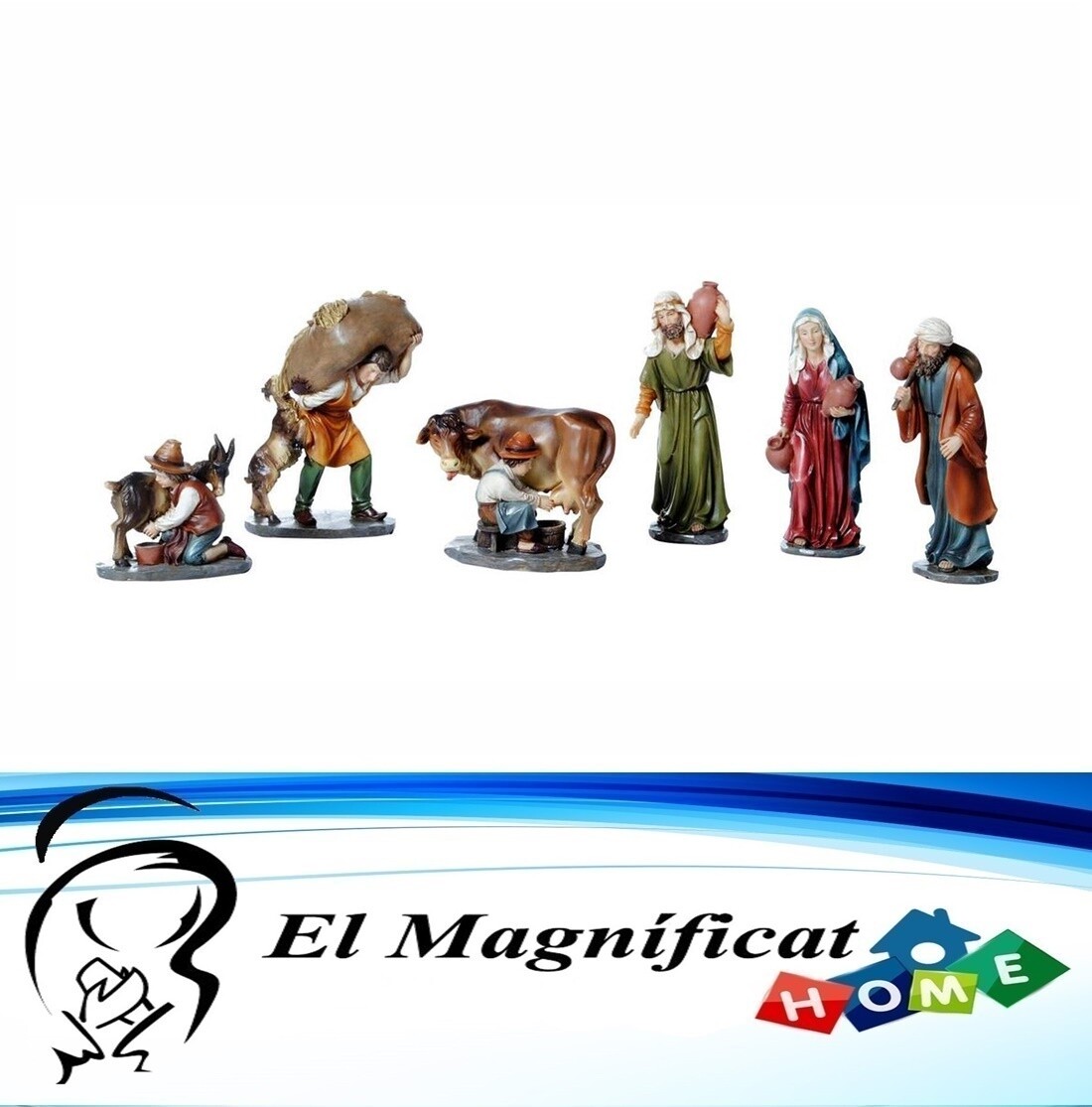JUEGO DE ALDEANOS 6 PIEZAS 15 CMS
