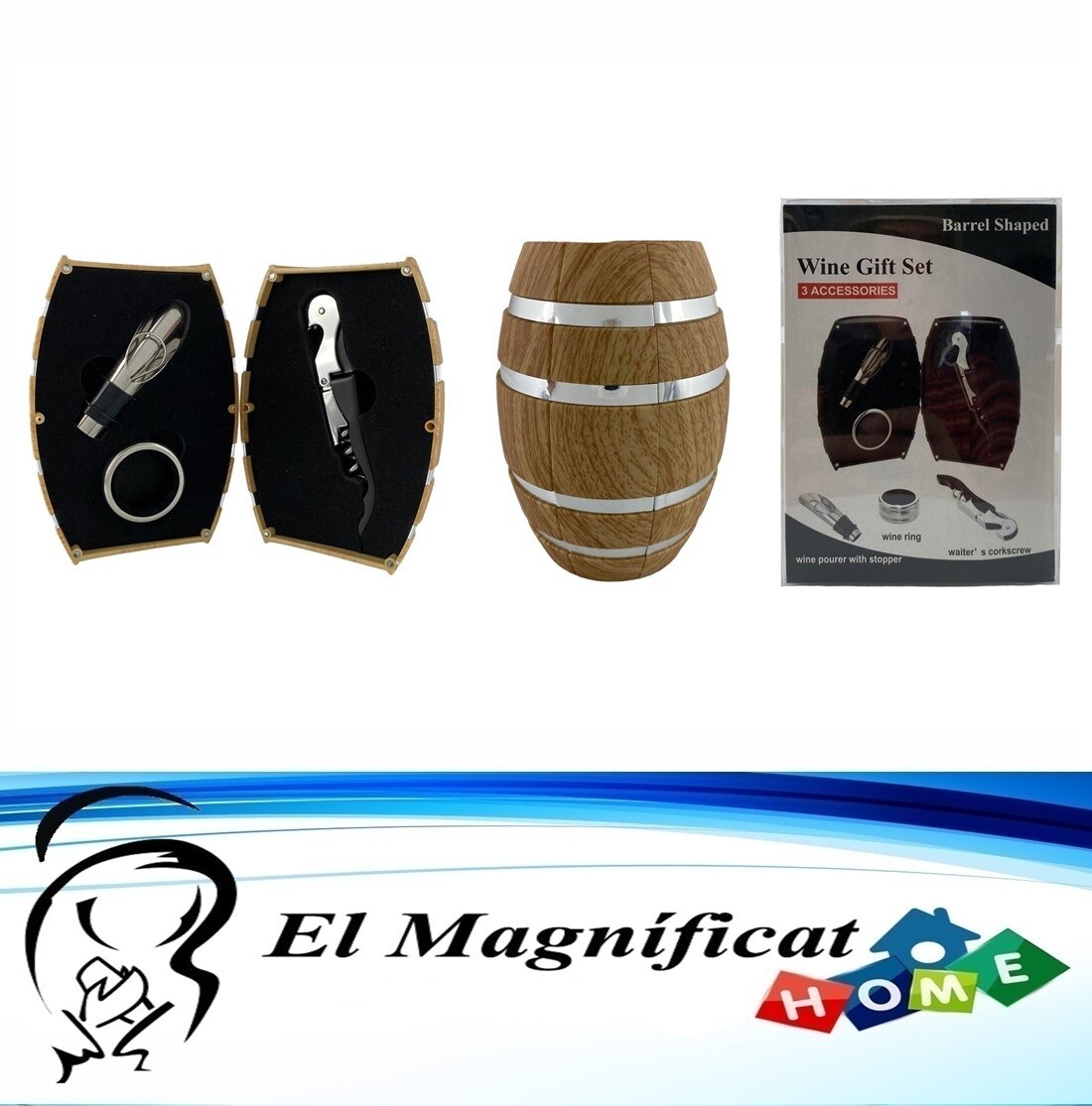 SACACORCHO CON ESTUCHE DE BARRIL