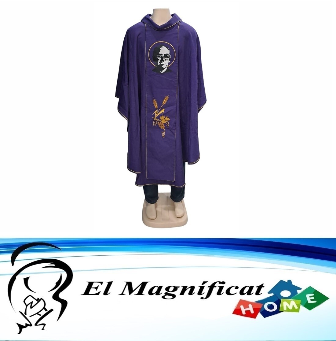 CASULLA CON ESCAPULARIO COLOR MORADO