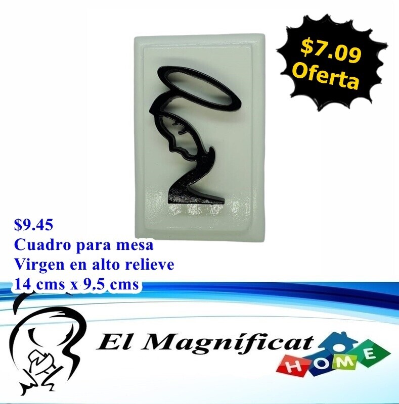 CUADRO PARA MESA SILUETA DE VIRGEN