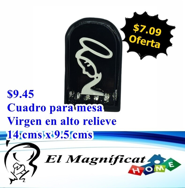 CUADRO PARA MESA SILUETA DE VIRGEN