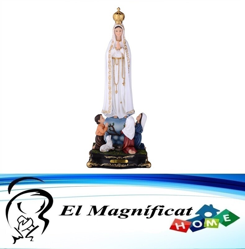 VIRGEN DE FATIMA CON PASTORES 20 CMS