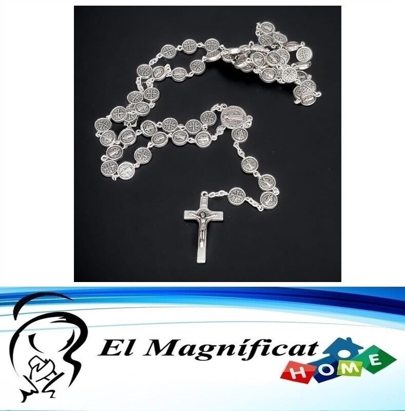 ROSARIO METALICO DE SAN BENITO 57 CMS DE LARGO CAM