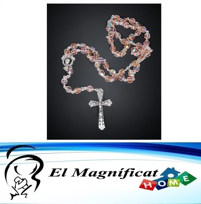 ROSARIO SIMIL CRISTAL 53 CMS DE LARGO CAM