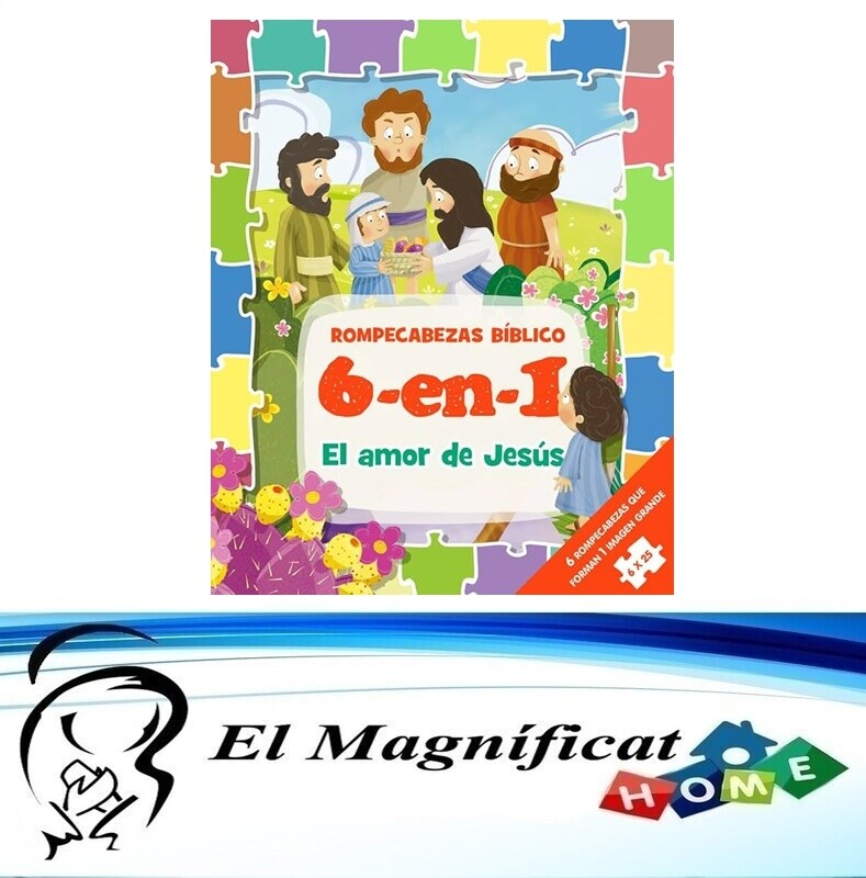 LIBRO DE ROMPECABEZAS (6 ROMPECABEZAS) EL AMOR DE JESUS