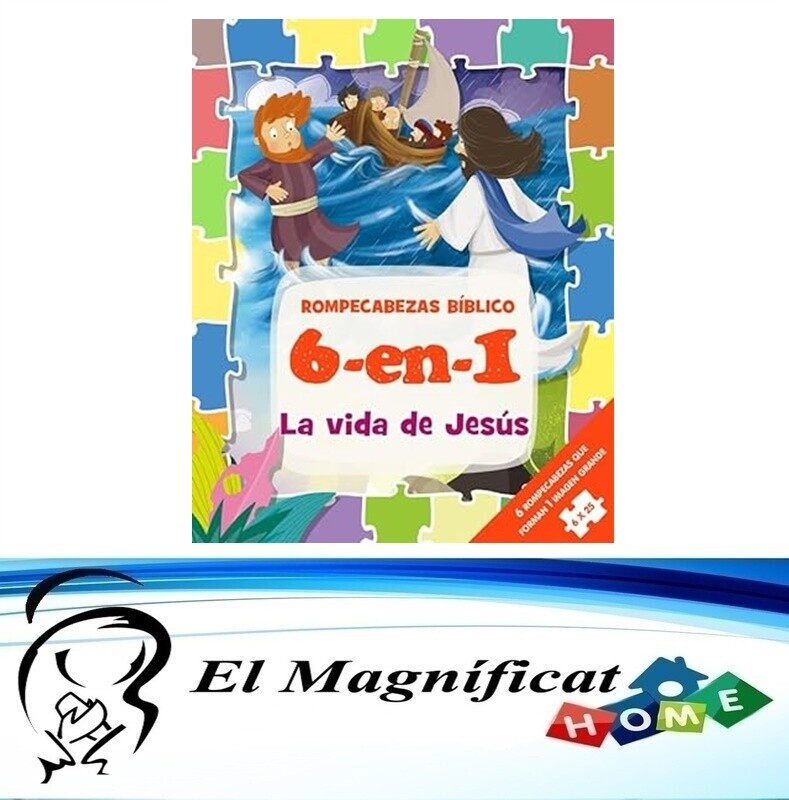 LIBRO DE ROMPECABEZAS (6 ROMPECABEZAS) LA VIDA DE JESUS