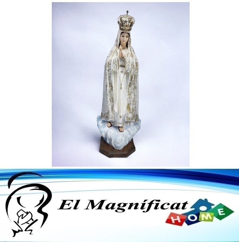VIRGEN DE FATIMA  CORONA METÁLICA  (1.10 MTS)