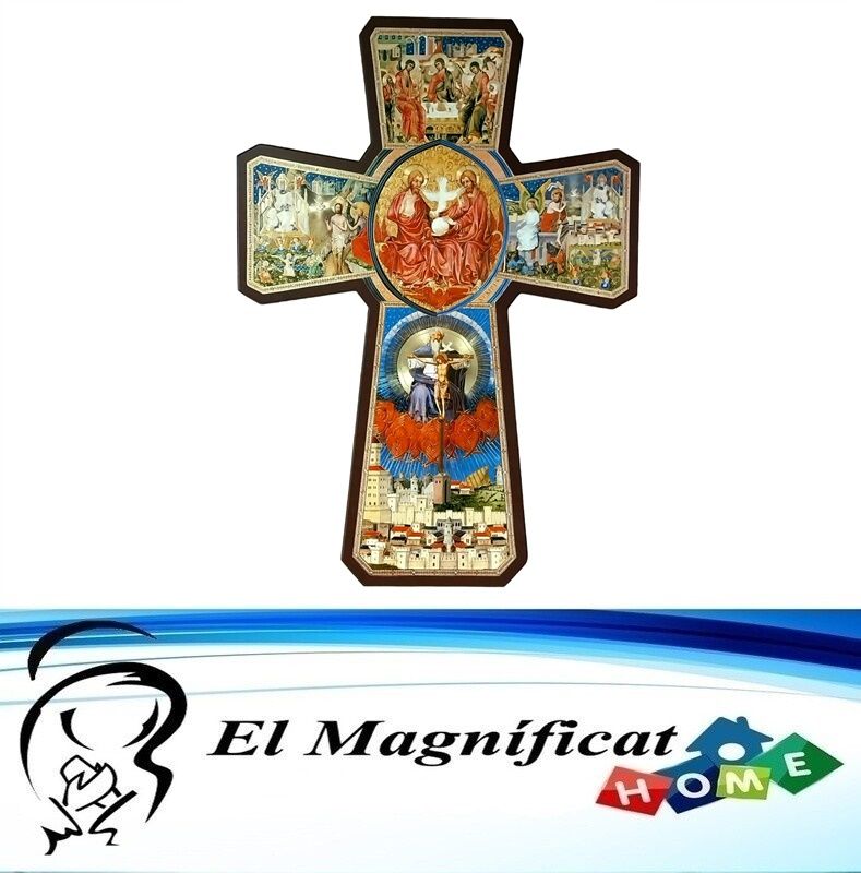 CRUZ EN MADERA COMPRIMIDA SANTISIMA TRINIDAD 70 CMS