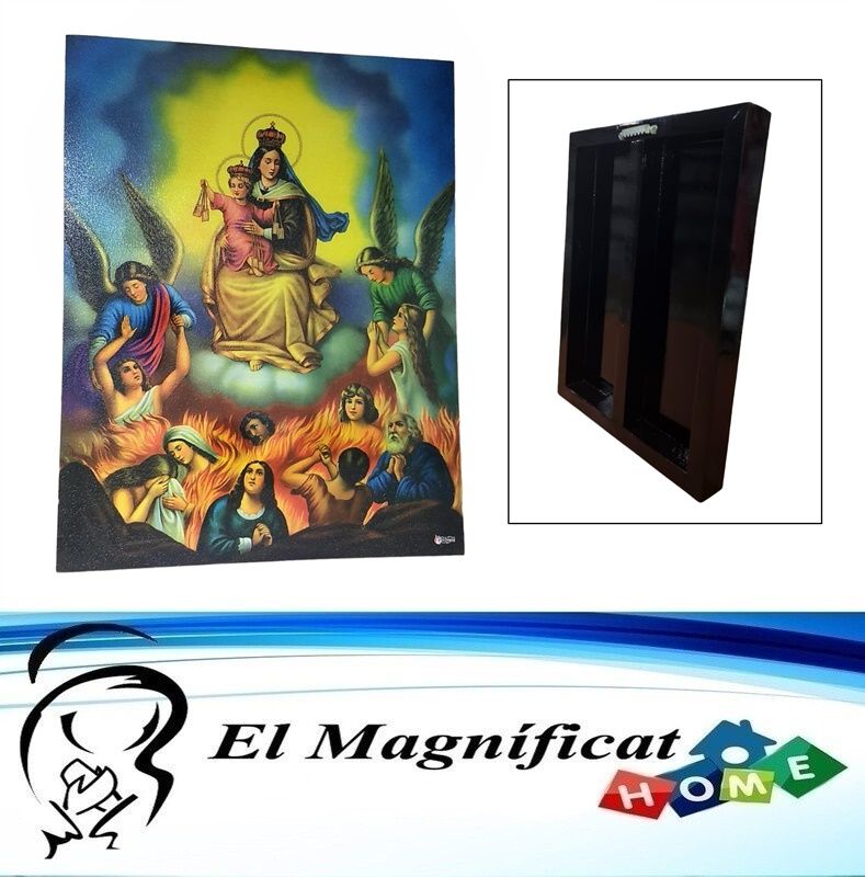 VIRGEN DEL CARMEN CON ANIMAS 55 CMS X 42 CMS