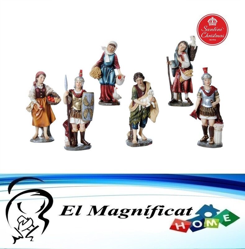 JUEGO DE ALDEANOS 6 PIEZAS 16 CMS
