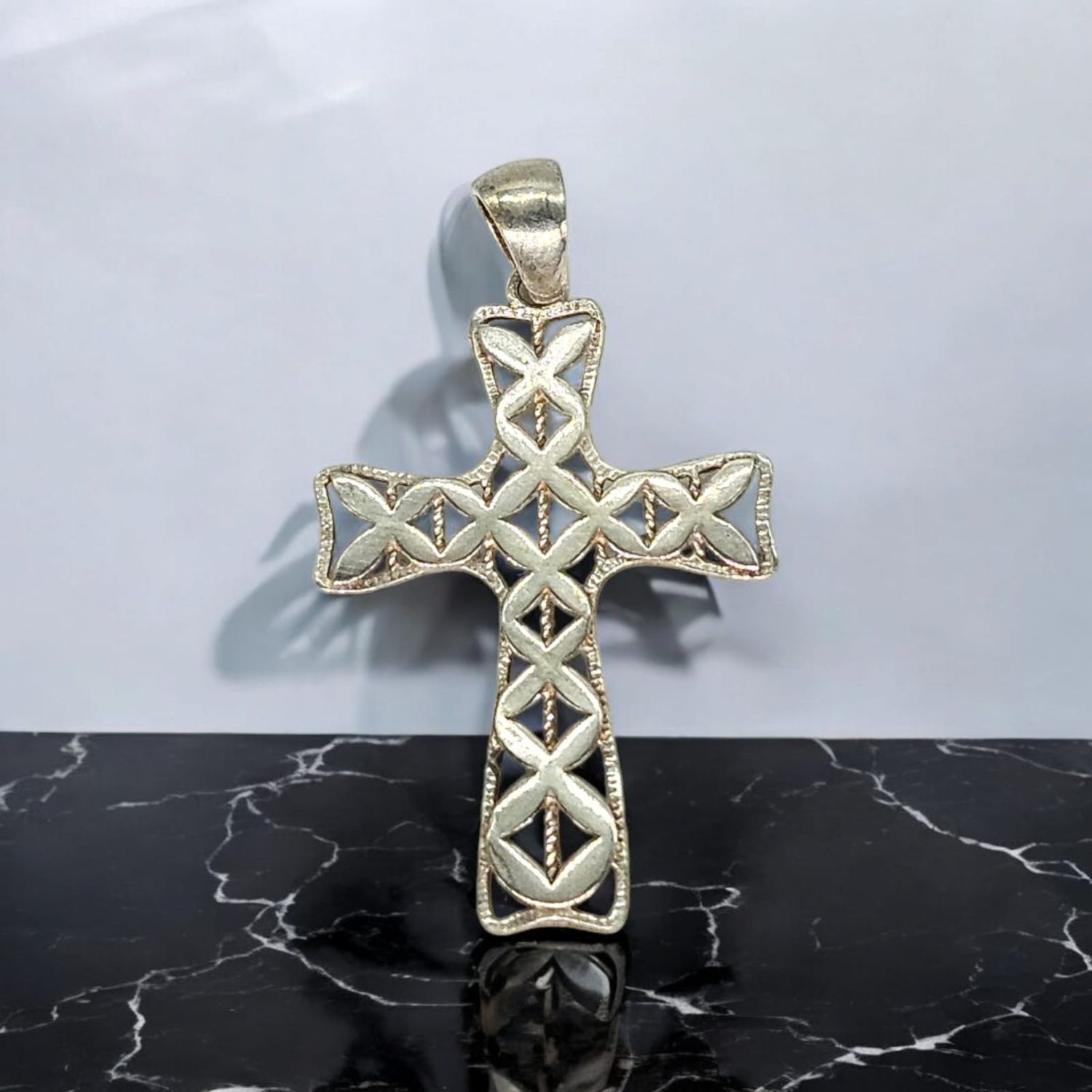 DIJE DE CRUZ CON PLATA 925 (3.5 CMS)