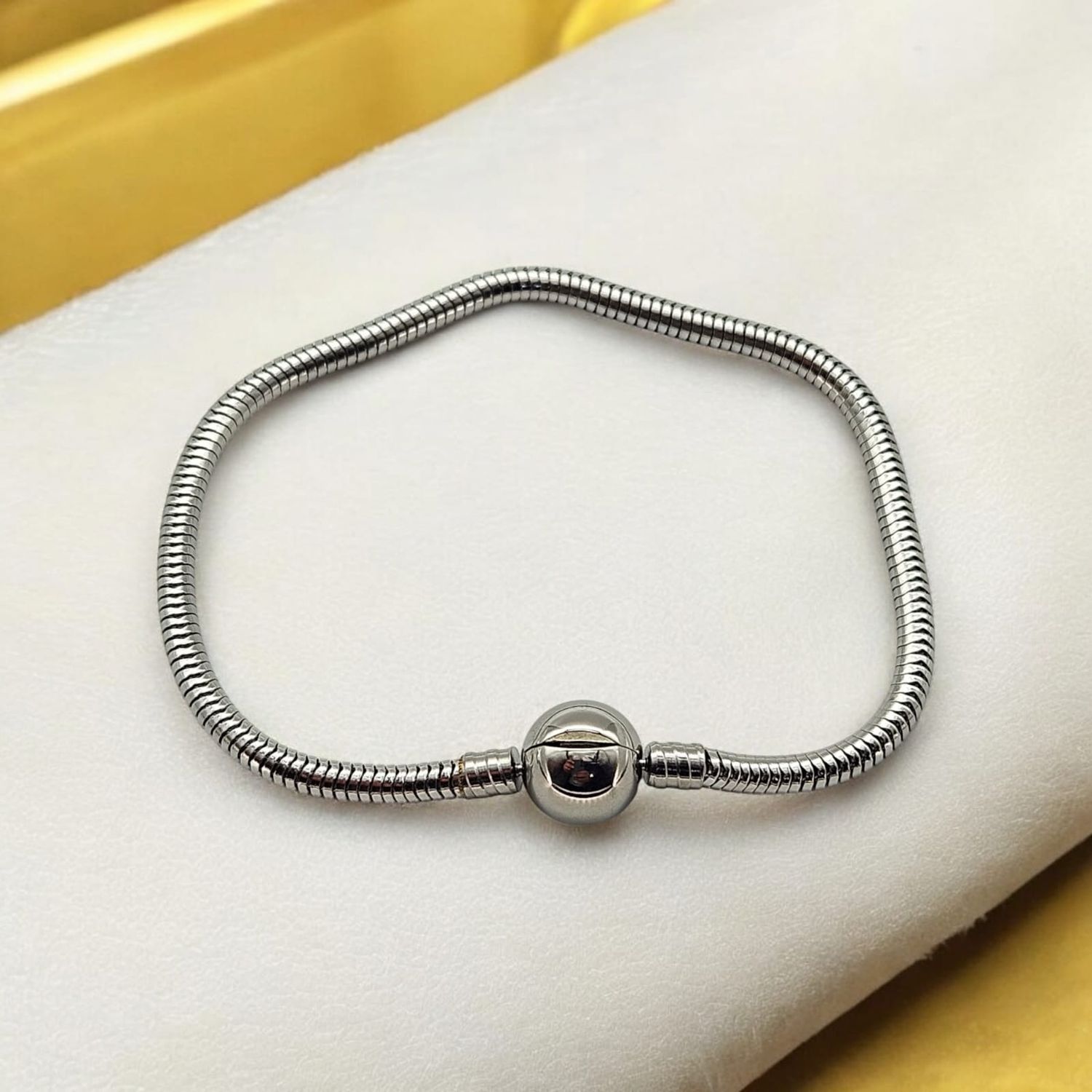 PULSERA EN ACERO TIPO PANDORA