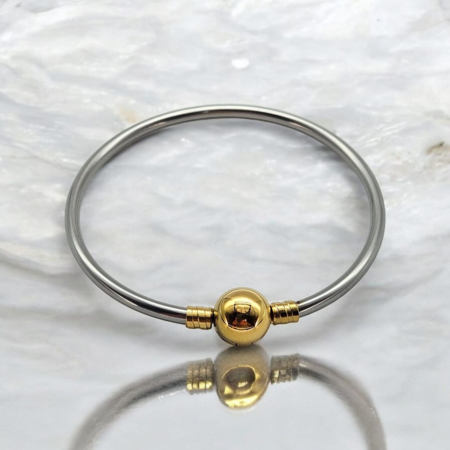 PULSERA EN ACERO TIPO PANDORA