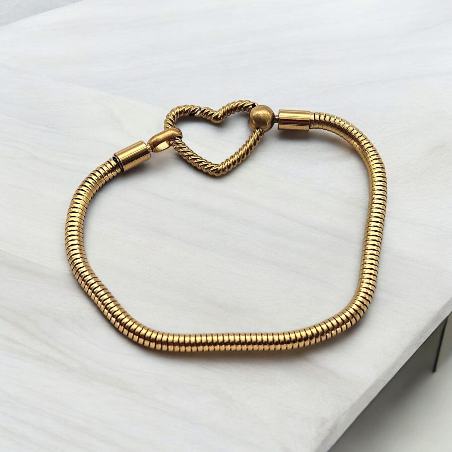 PULSERA EN ACERO TIPO PANDORA