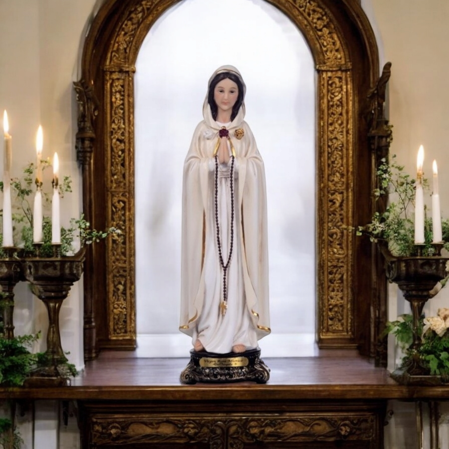 VIRGEN ROSA MISTICA 65 CMS