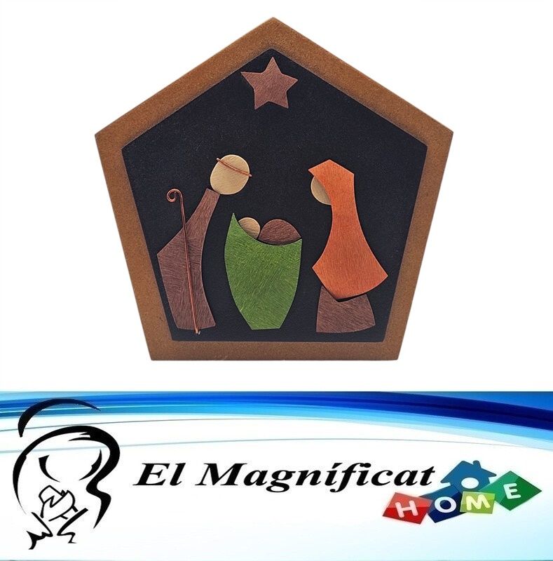 NACIMIENTO DE MESA EN MADERA Y MORRO 14 CMS