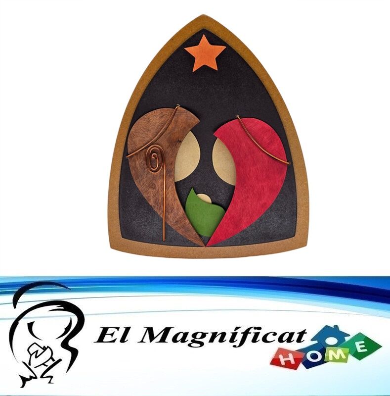 NACIMIENTO PARA COLGAR EN MADERA Y MORRO 21 CMS
