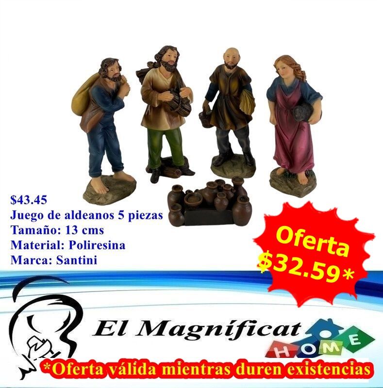 JUEGO DE ALDEANOS 13 CMS