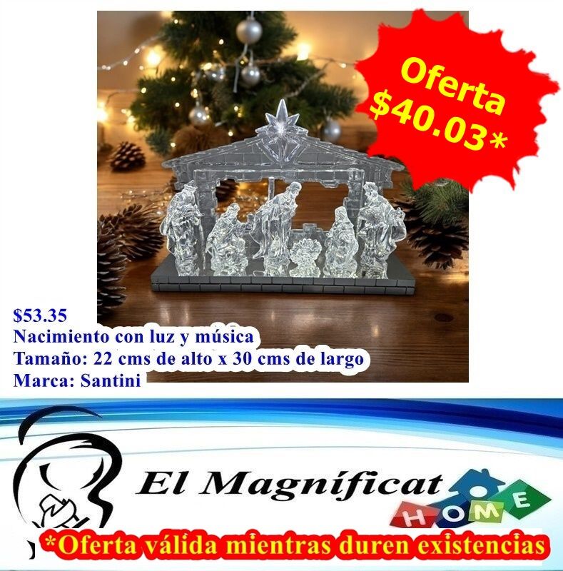 NACIMIENTO PLASTICO CON LUZ Y MUSICA