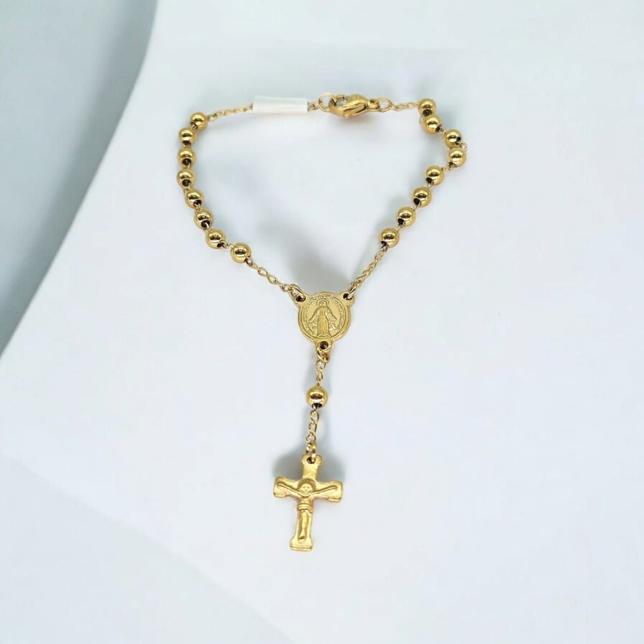 PULSERA EN ACERO DORADO SIMIL DECENARIO