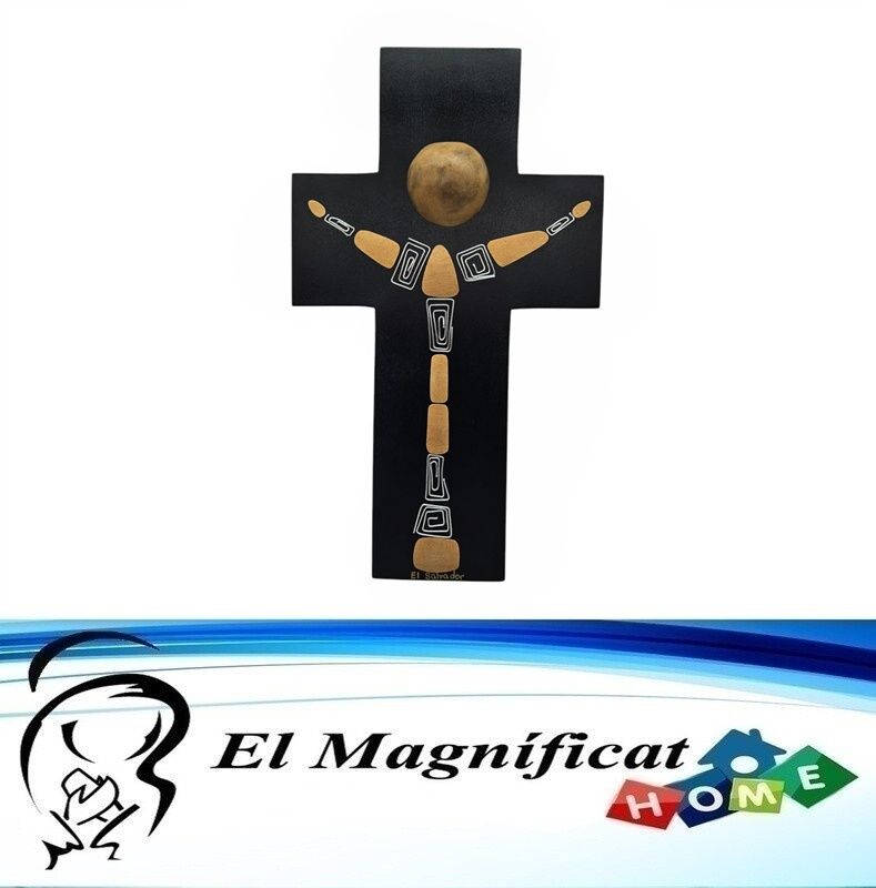 CRISTO ARTESANAL DE MADERA Y MORRO 30 CMS DE ALTO X 17 CMS DE ANCHO