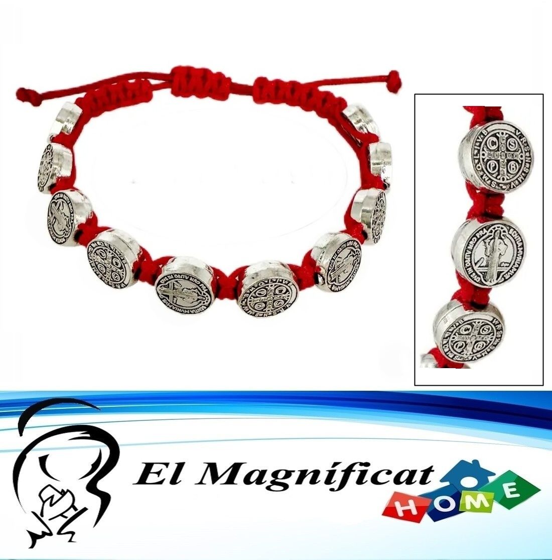 PULSERA DECENARIO CON MEDALLAS DE SAN BENITO