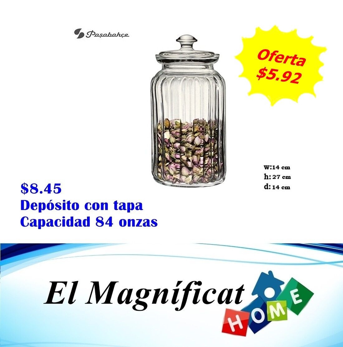 DEPOSITO CON TAPA 84 OZ