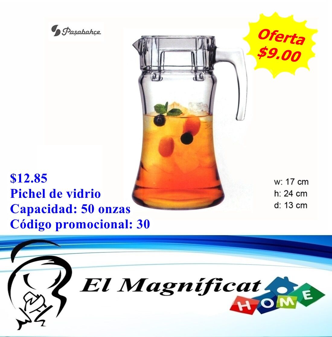 JARRA DE VIDRIO 50 OZ