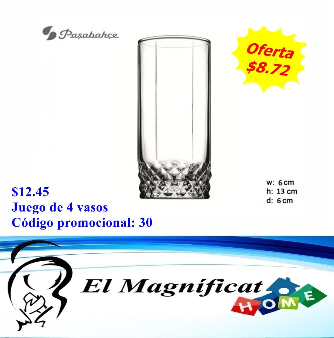 JUEGO DE 4 VASOS LONG VALSE 10 OZ