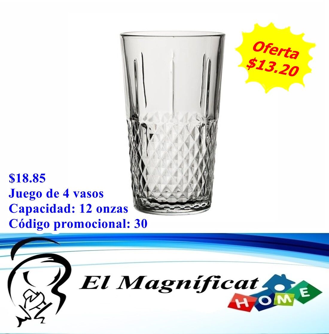 JUEGO DE 4 VASOS LONG HIGHNESS 12 OZ