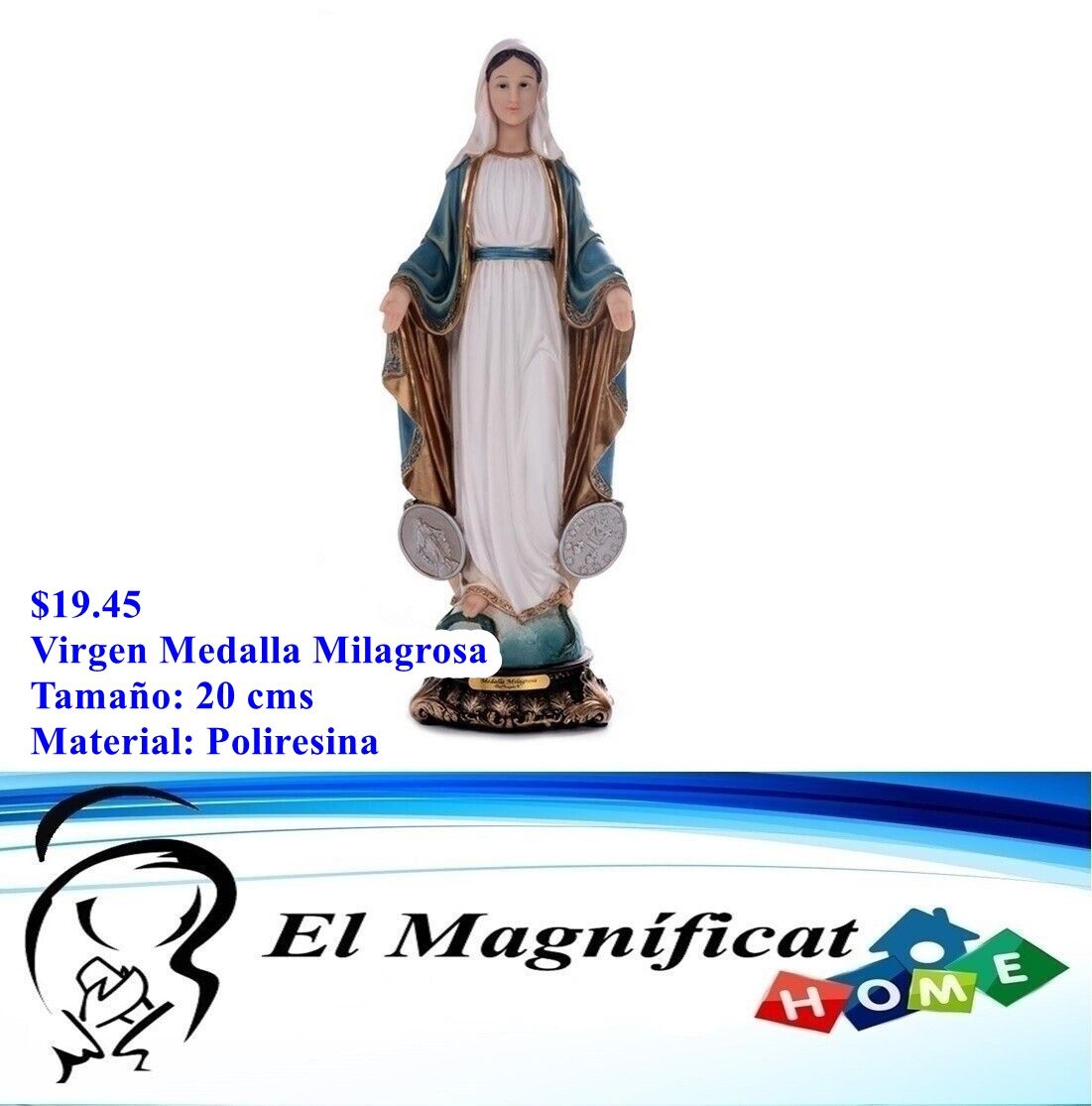 MEDALLA MILAGROSA 20 CMS