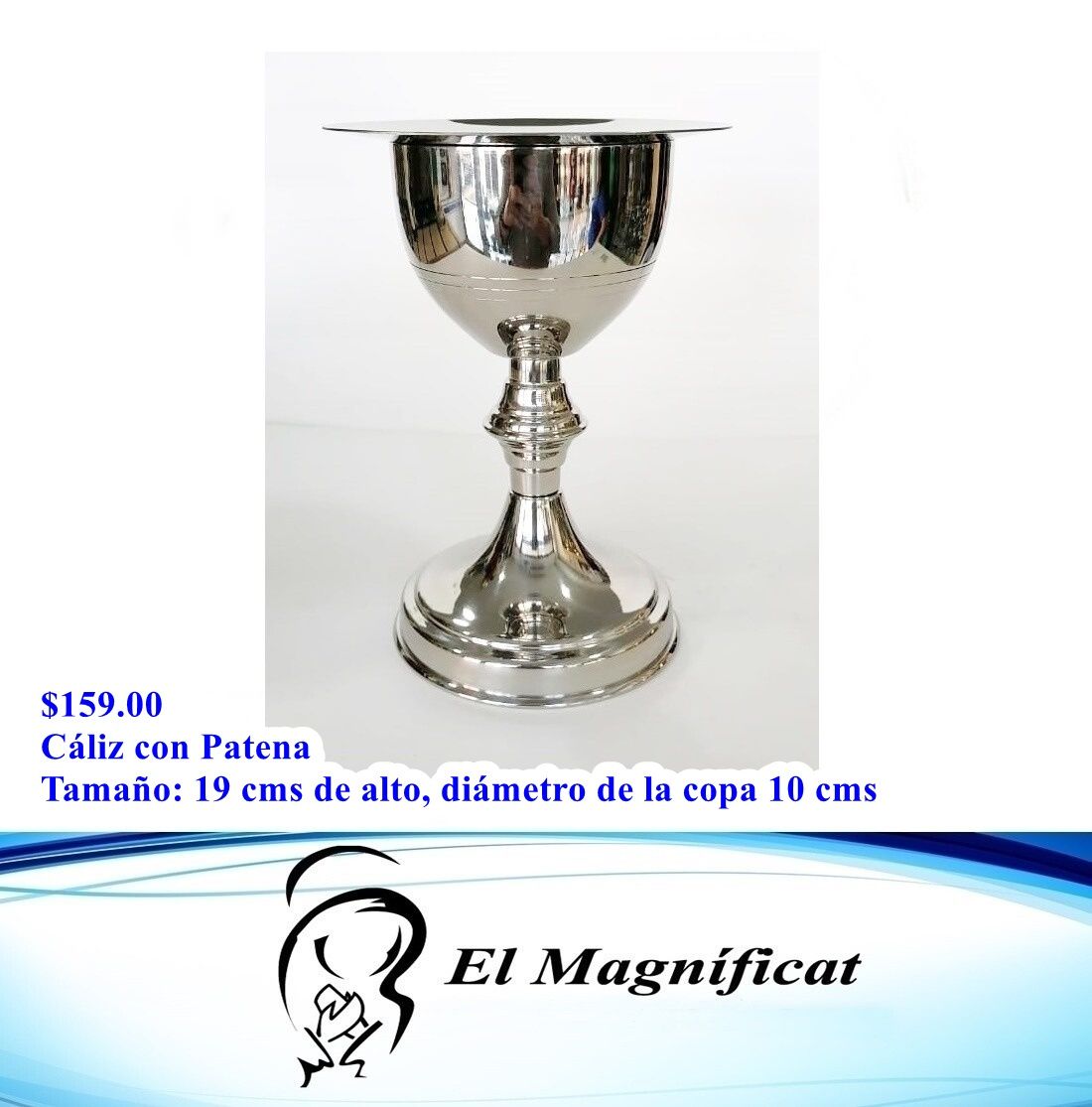 CALIZ EN ACERO COPA REDONDA