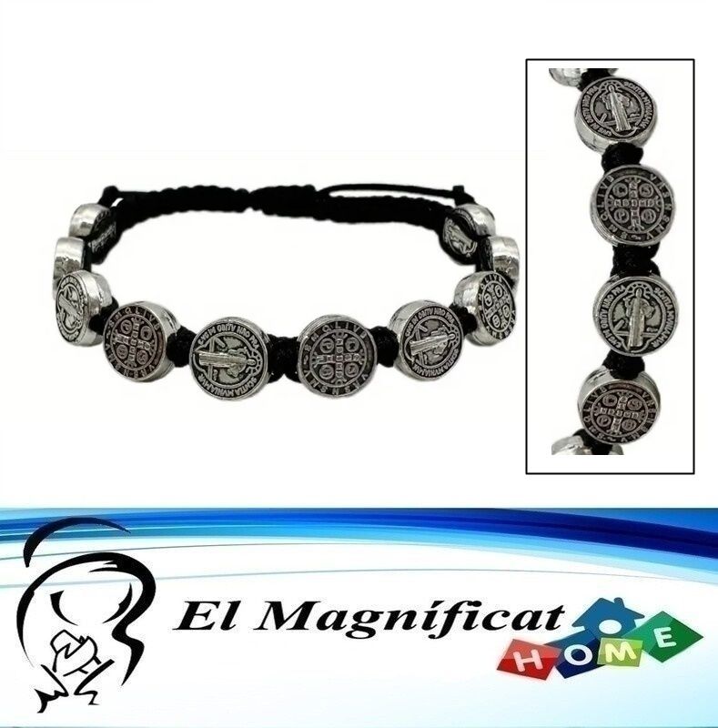 PULSERA DECENARIO CON MEDALLA DE SAN BENITO
