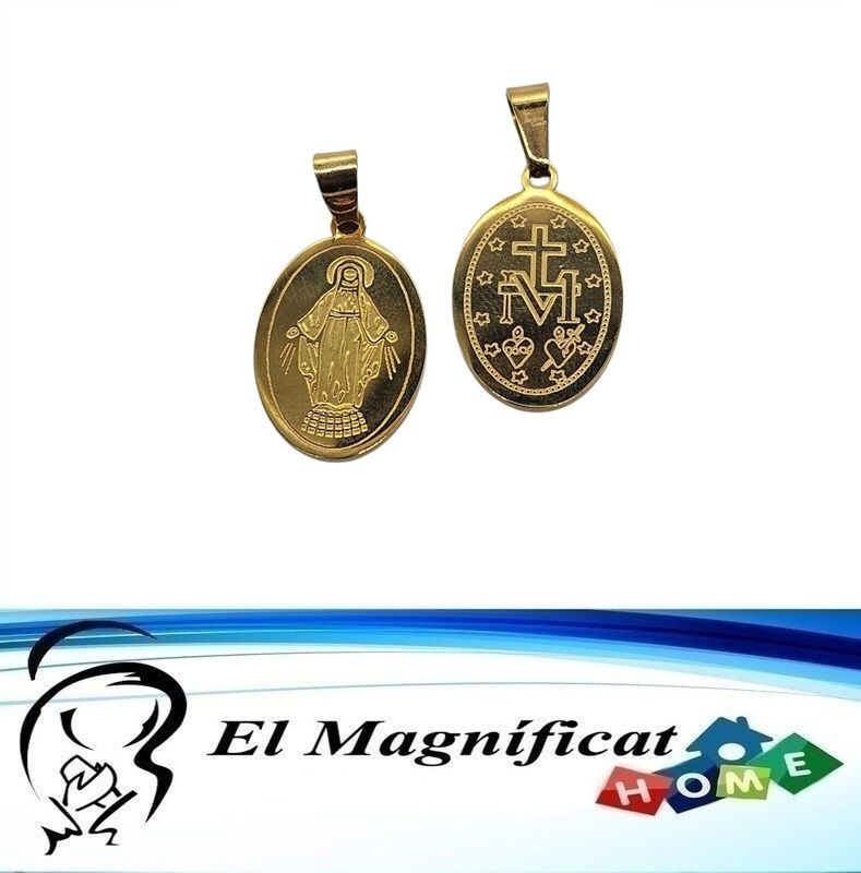 DIJE MEDALLA MILAGROSA EN ACERO 2 CMS