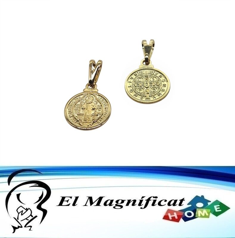 DIJE MINI ENCHAPADO MEDALLA DE SAN BENITO 1 CMS