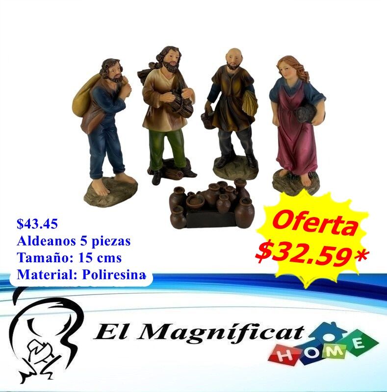 JUEGO DE ALDEANOS 13 CMS