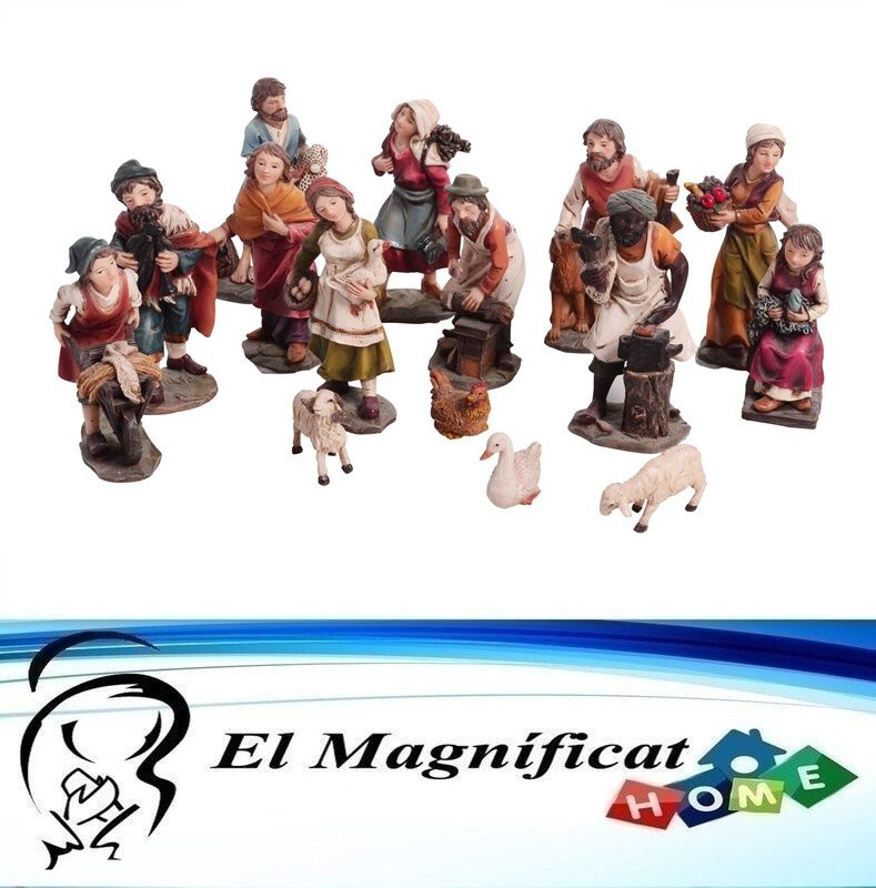 JUEGO DE ALDEANOS  15 PIEZAS 9 CMS