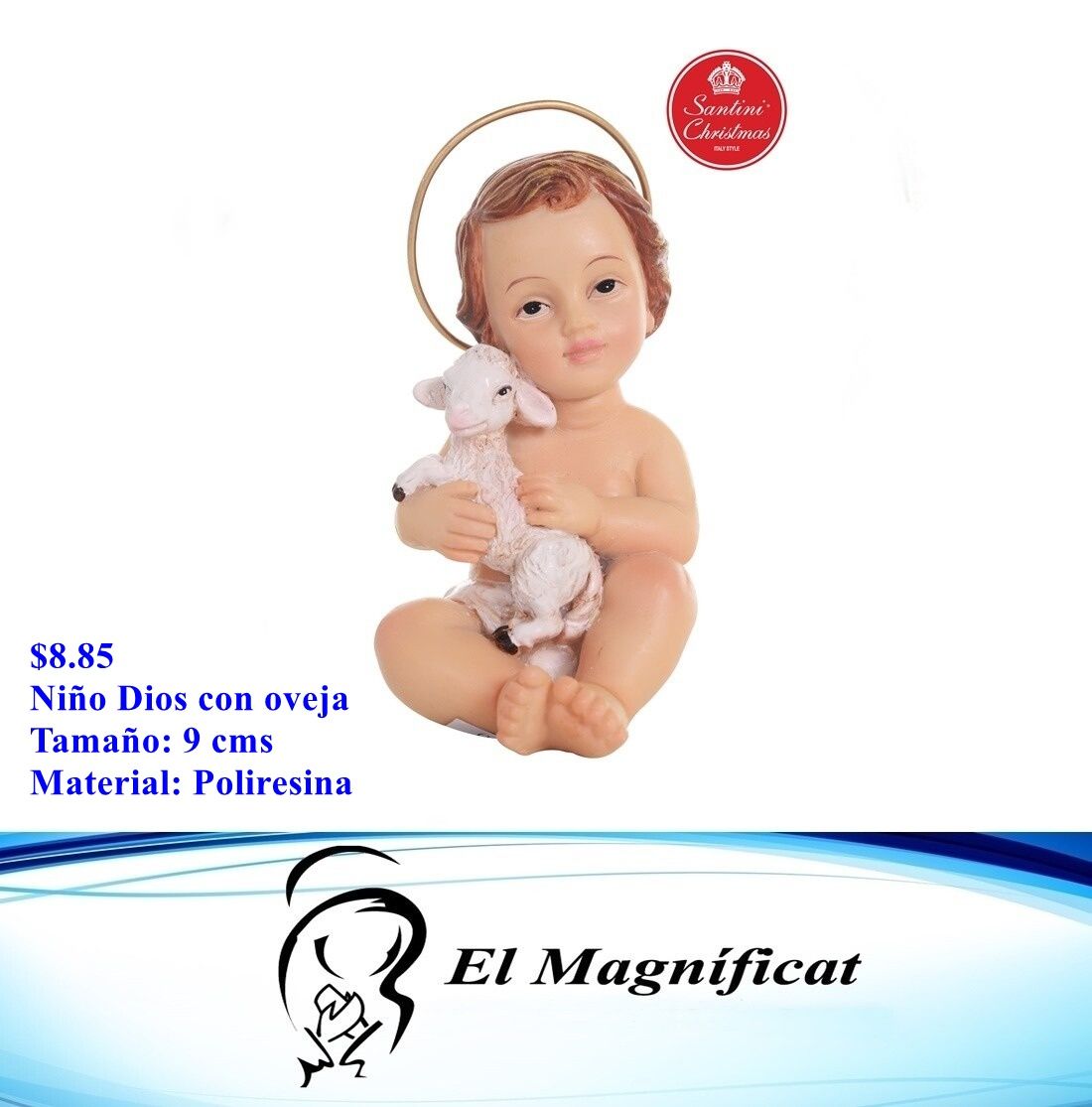 NIÑO DIOS CON OVEJA 9 CMS ND