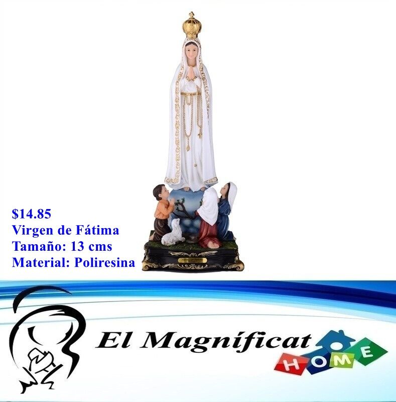 VIRGEN DE FATIMA CON PASTORES 13 CMS