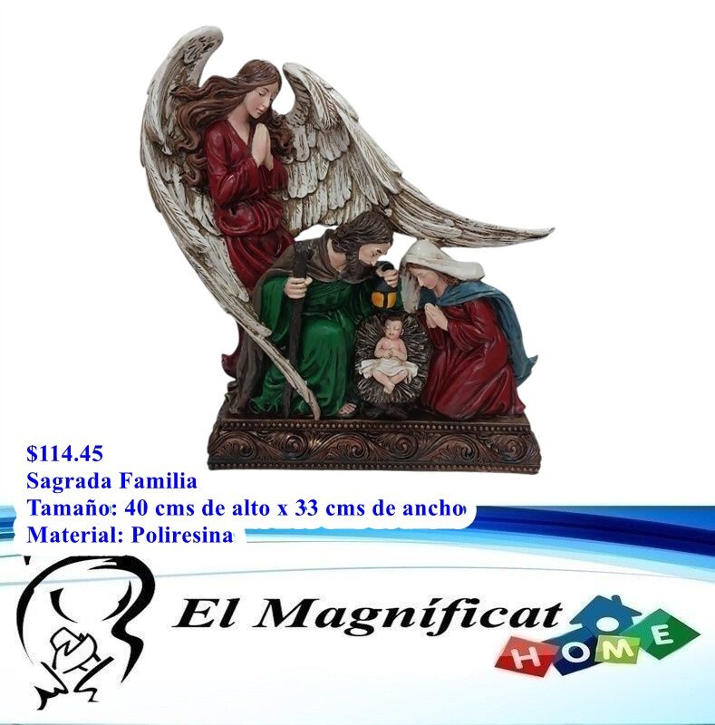 SAGRADA FAMILIA CON ANGEL 40 CMS DE ALTO