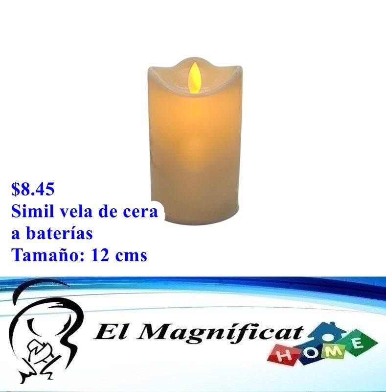 SIMIL VELA DE CERA CON BATERÍA 12 CMS