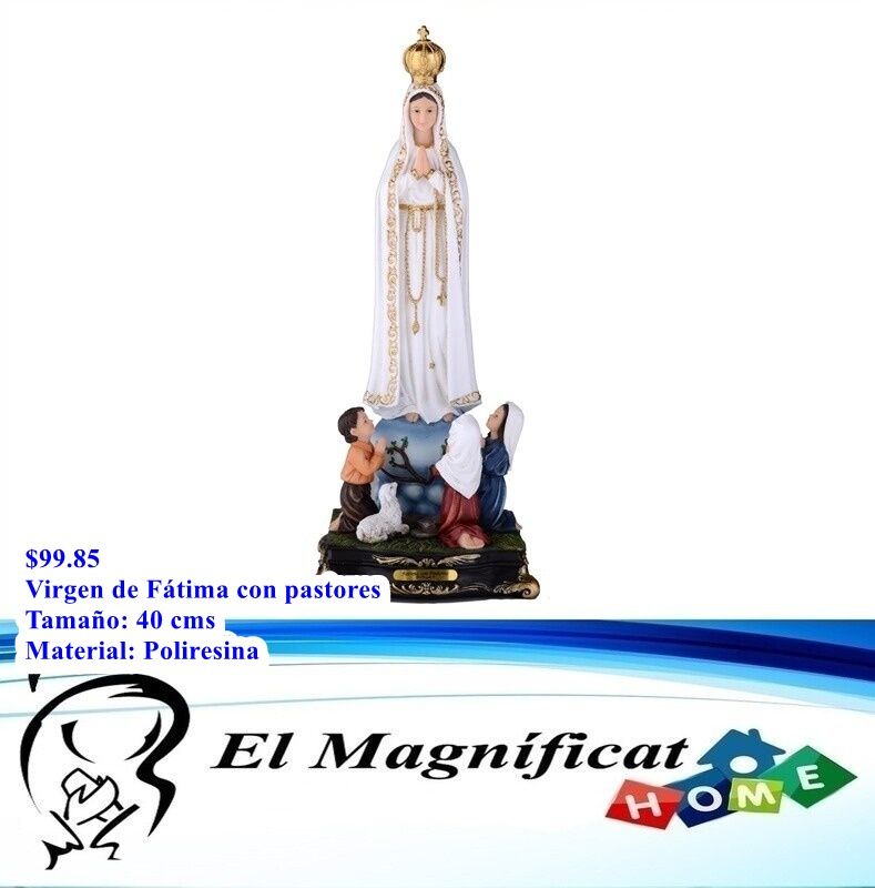 VIRGEN DE FATIMA CON PASTORES 40 cms