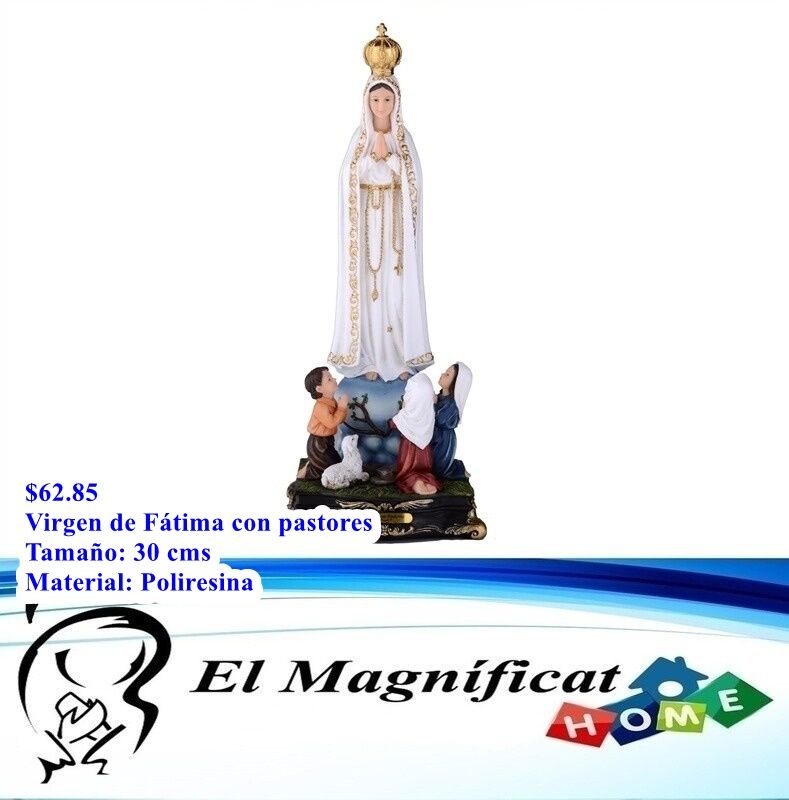 VIRGEN DE FATIMA CON PASTORES 30 CMS