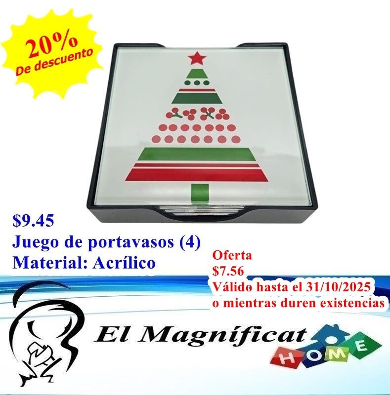 JUEGO DE PORTAVASOS 5 PIEZAS
