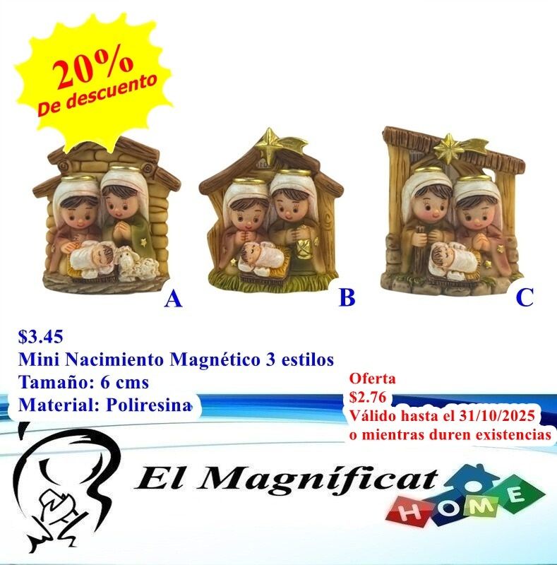 MINI NACIMIENTO MAGNETICO 3 ESTILOS